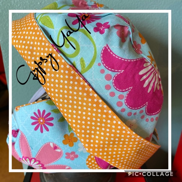 Reversible scrub cap and Mask set - Picture 1 of 5